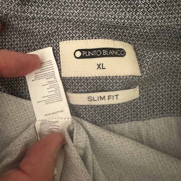 Punto Blanco Long Sleeve Shirt XL Gently worn 100% cotton 22" armpit to armpit - Picture 4 of 4